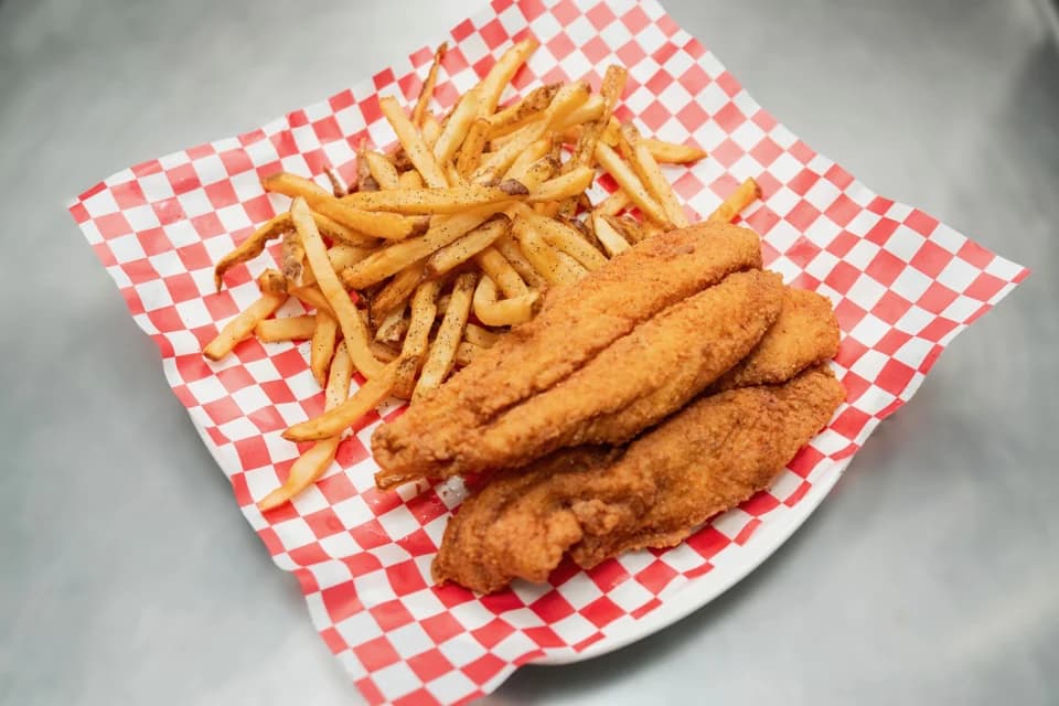 Fried whiting and fries