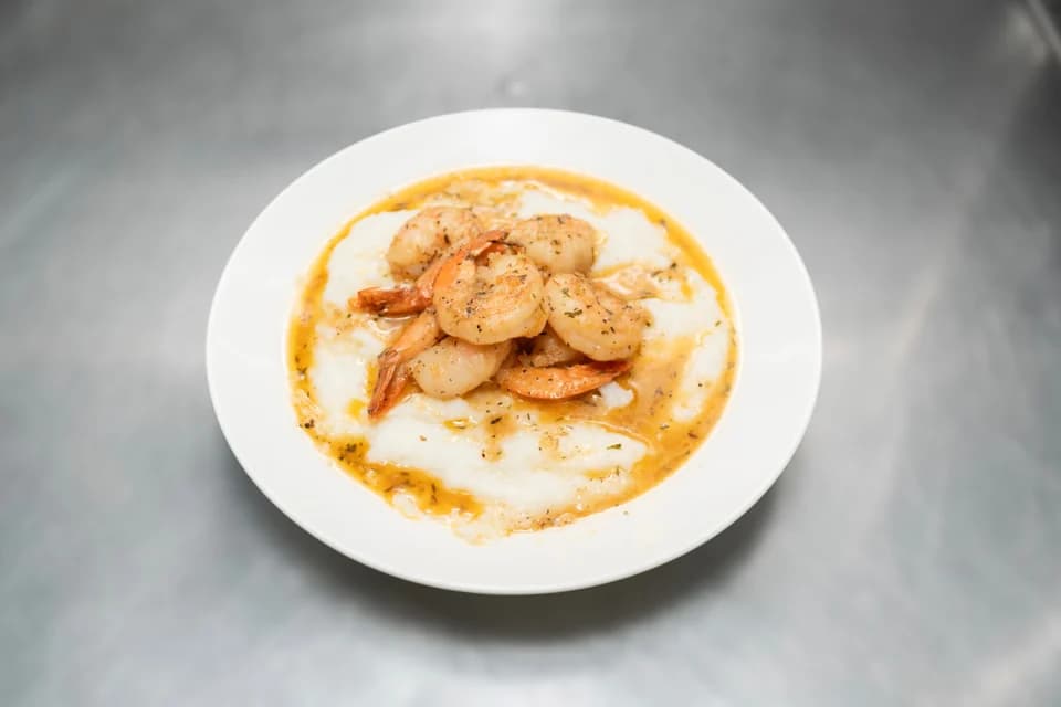 Shrimp over grits